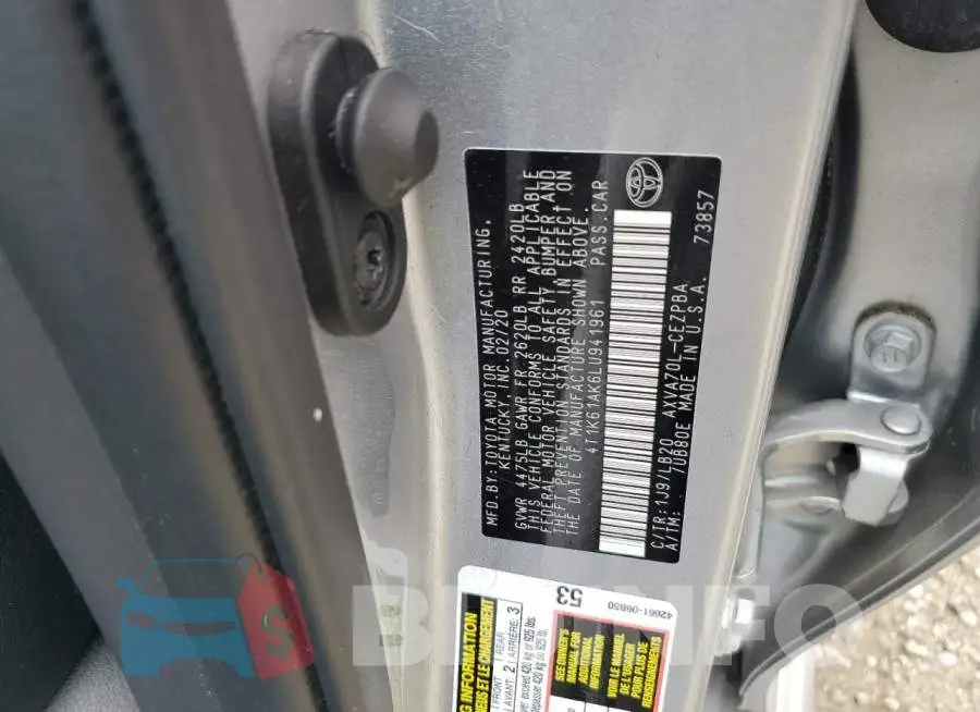 4T1K61AK6LU941961 Photo# 12