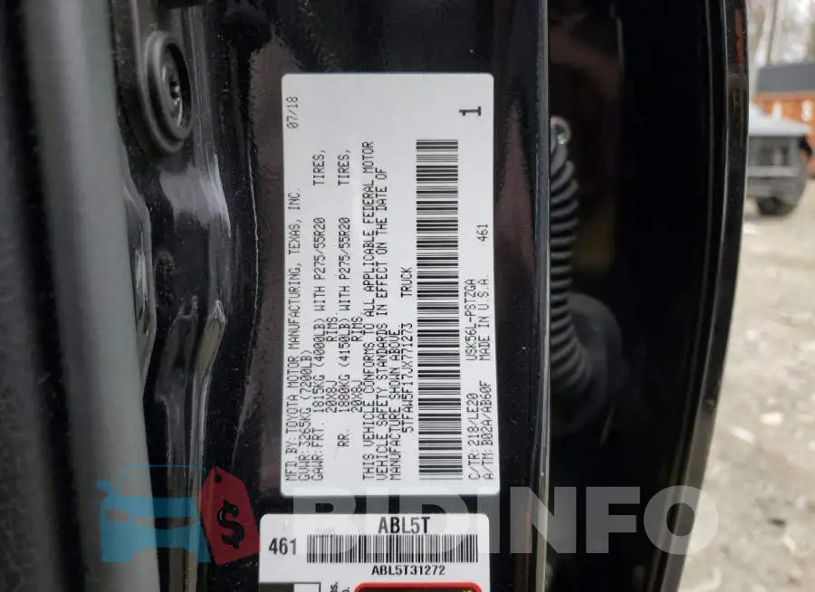 5TFAW5F17JX771273 Photo# 12