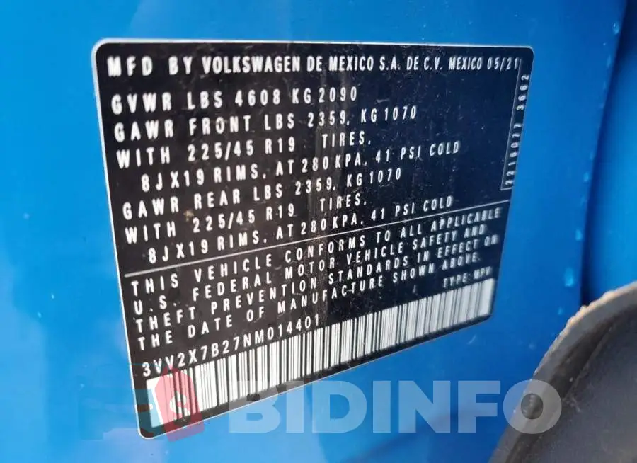 3VV2X7B27NM014401 Photo# 12