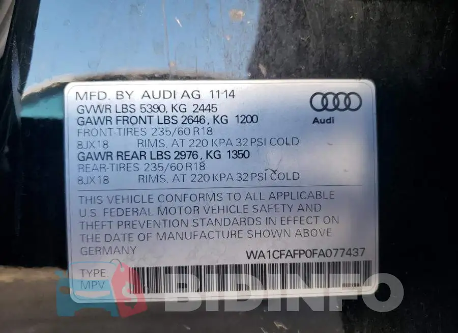 WA1CFAFP0FA077437 Photo# 12