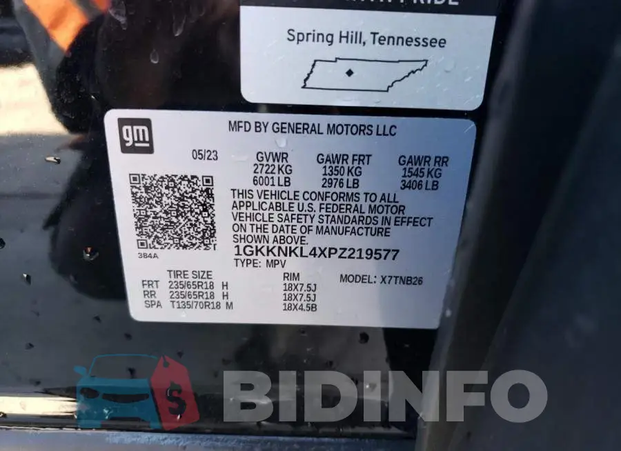 1GKKNKL4XPZ219577 Photo# 12