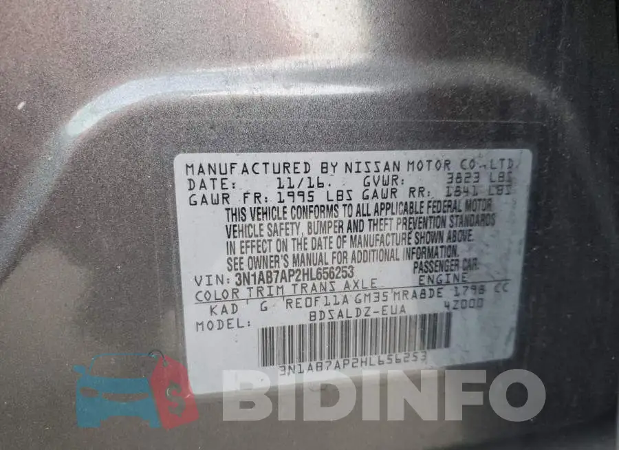 3N1AB7AP2HL656253 Photo# 12