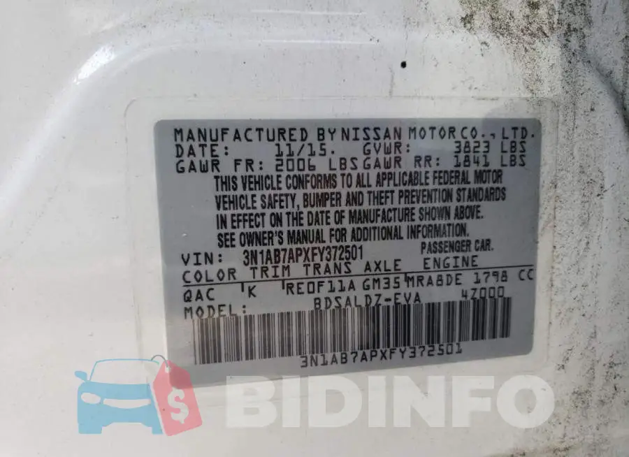 3N1AB7APXFY372501 Photo# 12