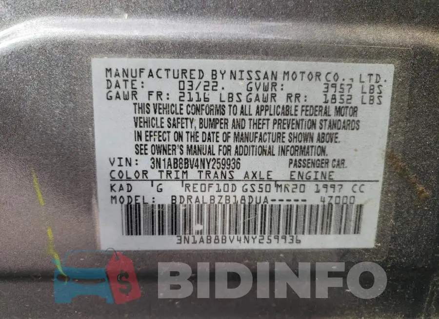 3N1AB8BV4NY259936 Photo# 12