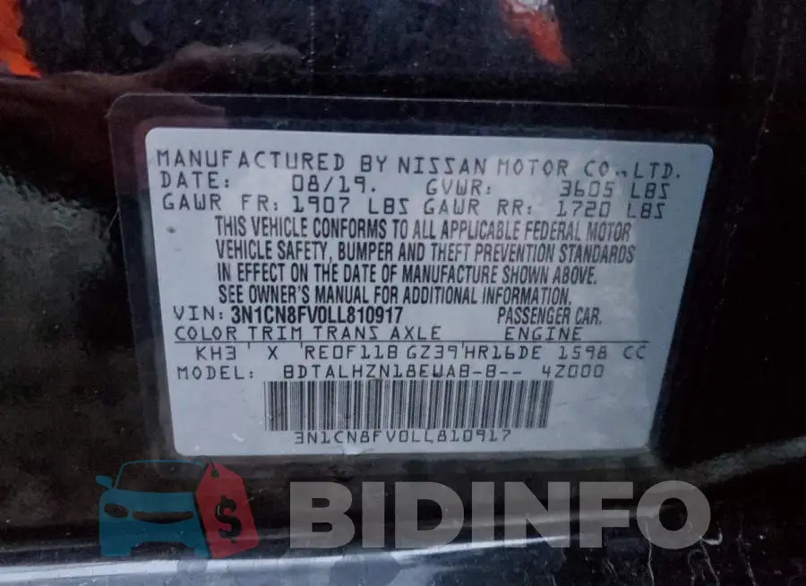 3N1CN8FV0LL810917 Photo# 12