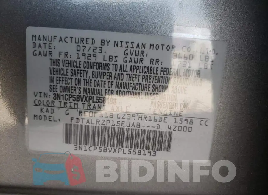 3N1CP5BVXPL558193 Photo# 13