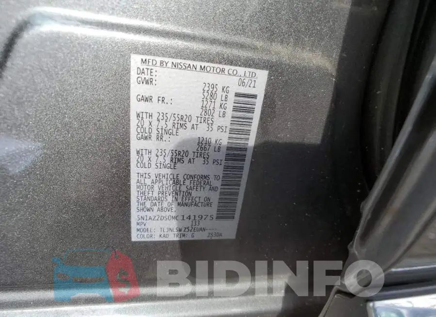 5N1AZ2DS0MC141975 Photo# 12