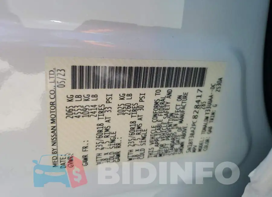 5N1BT3BA2PC828417 Photo# 12