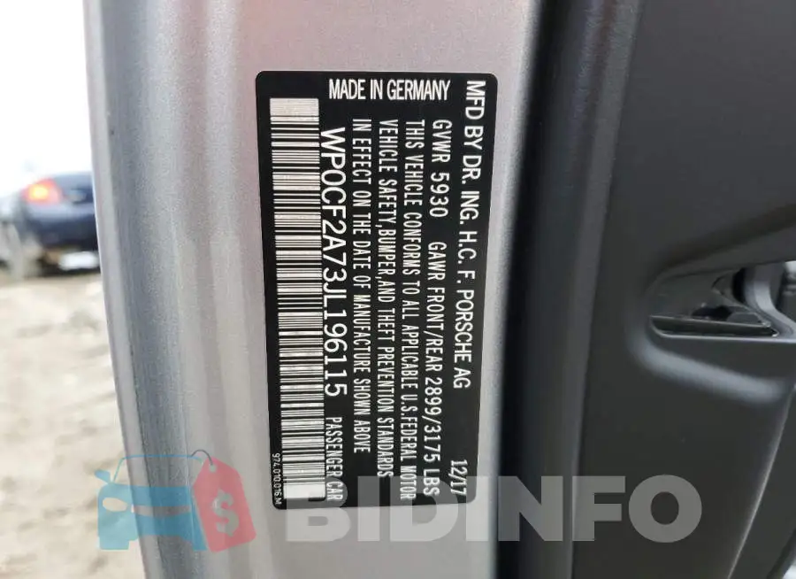 WP0CF2A73JL196115 Photo# 13