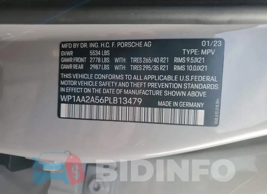 WP1AA2A56PLB13479 Photo# 13