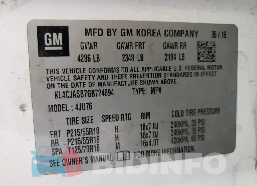 KL4CJASB7GB724694 Photo# 12
