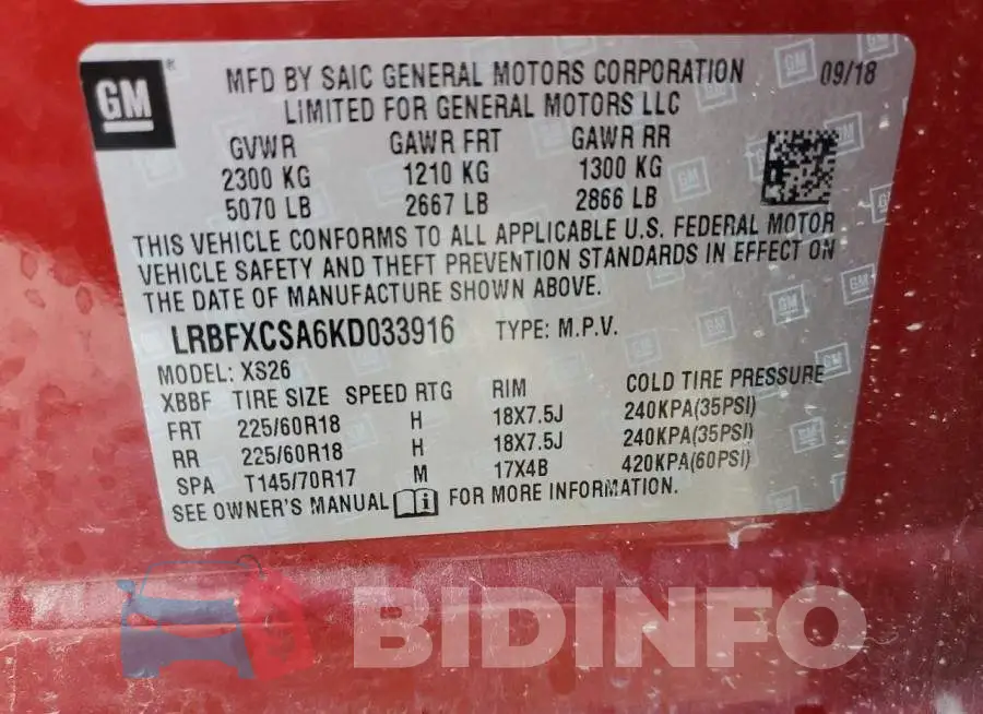 LRBFXCSA6KD033916 Photo# 14