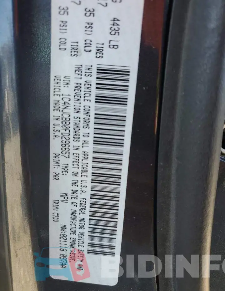 1C4NJCBB0FD296657 Photo# 13