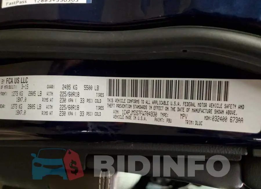 1C4PJMDS7FW704930 Photo# 13
