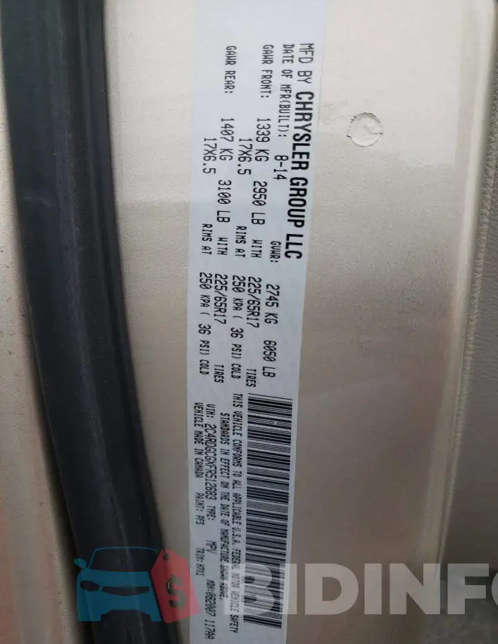 2C4RDGCGXFR512683 Photo# 13