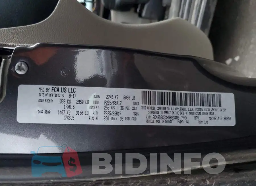 2C4RDGCGXHR863483 Photo# 13