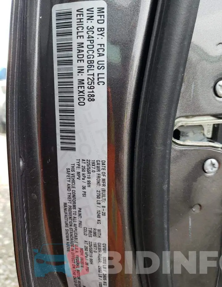 3C4PDCGB6LT259188 Photo# 13