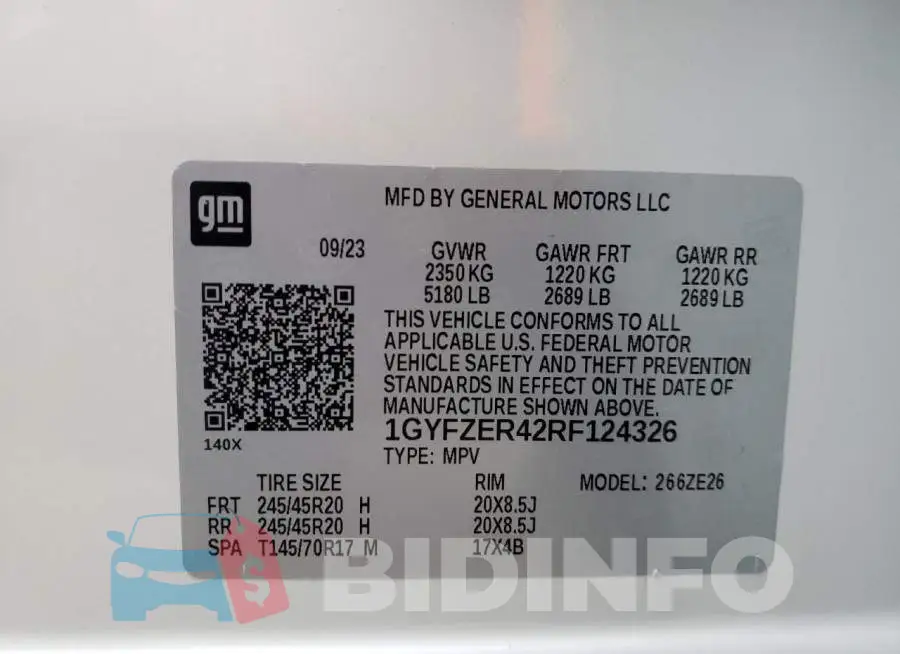 1GYFZER42RF124326 Photo# 12