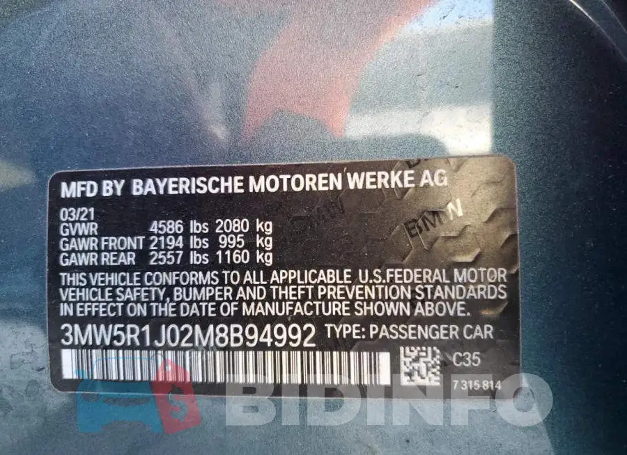 3MW5R1J02M8B94992 Photo# 12