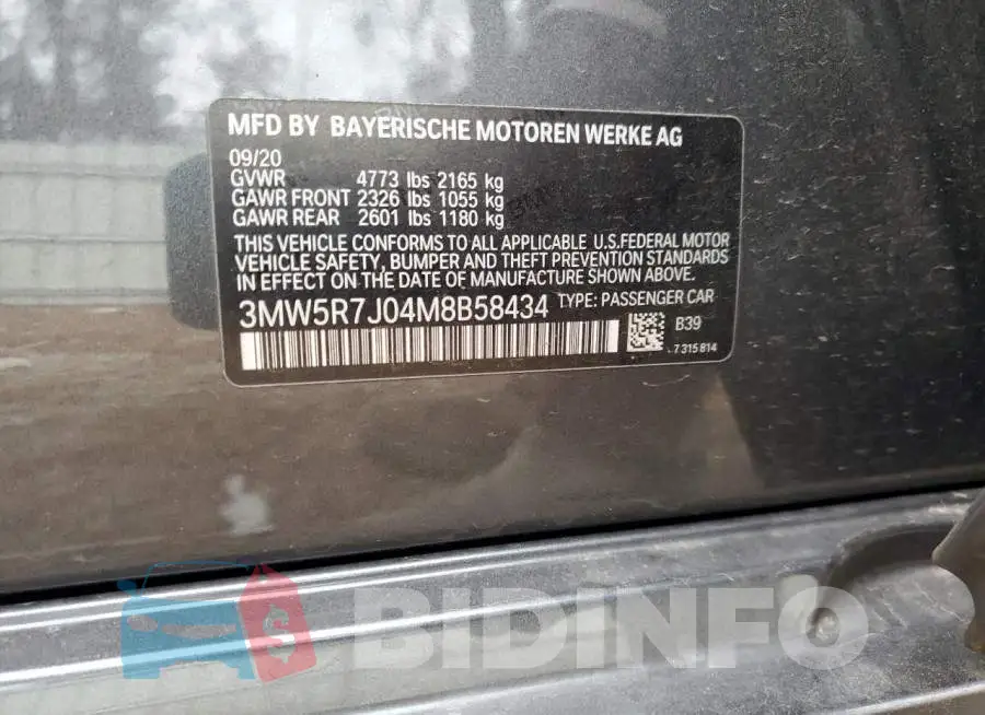 3MW5R7J04M8B58434 Photo# 12