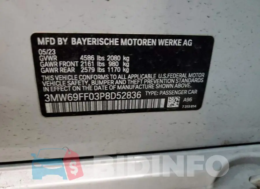 3MW69FF03P8D52836 Photo# 12