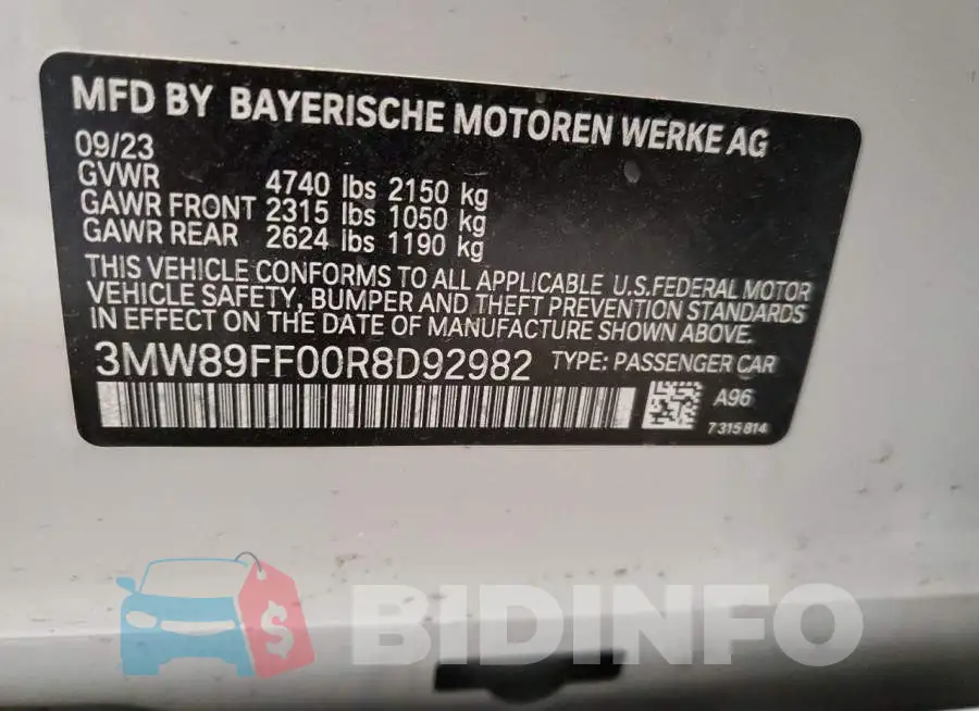 3MW89FF00R8D92982 Photo# 12