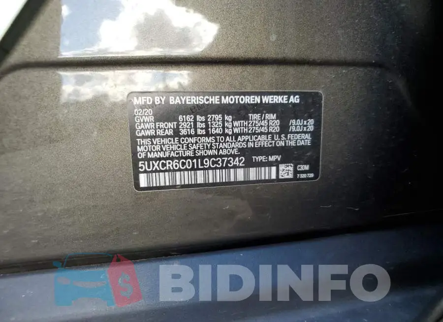 5UXCR6C01L9C37342 Photo# 12