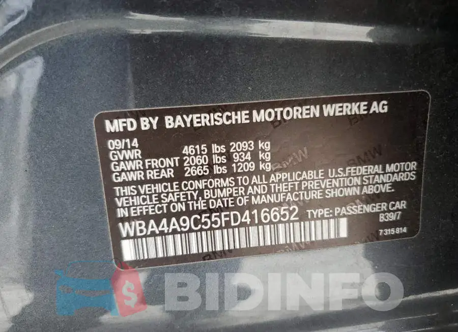 WBA4A9C55FD416652 Photo# 12