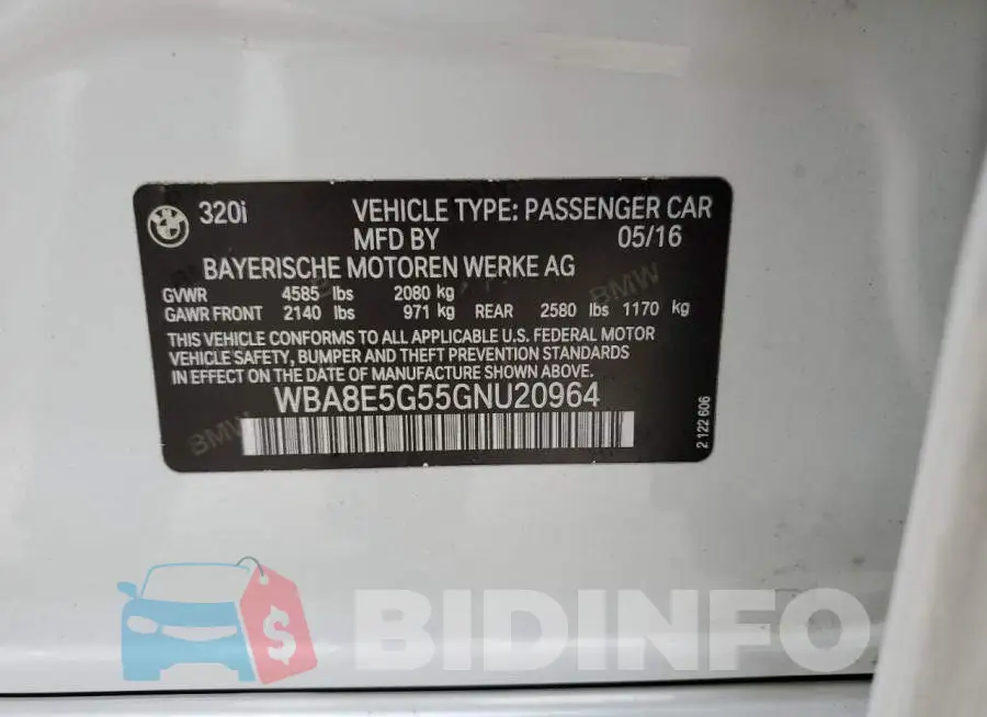 WBA8E5G55GNU20964 Photo# 12