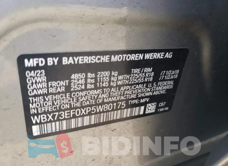 WBX73EF0XP5W80175 Photo# 12