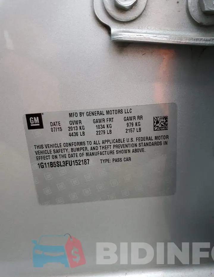 1G11B5SL3FU152187 Photo# 12