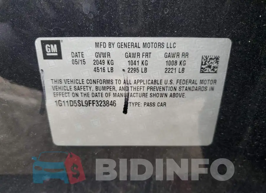 1G11D5SL9FF323846 Photo# 12