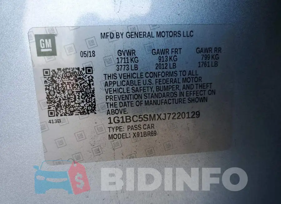 1G1BC5SMXJ7220129 Photo# 12