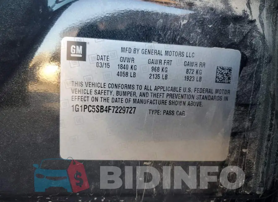 1G1PC5SB4F7229727 Photo# 12
