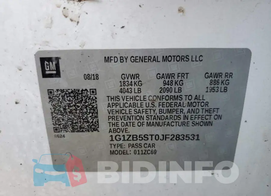 1G1ZB5ST0JF283531 Photo# 12