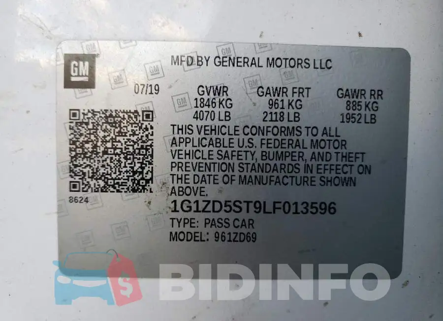 1G1ZD5ST9LF013596 Photo# 12