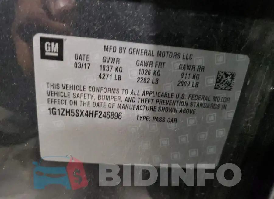 1G1ZH5SX4HF246896 Photo# 12