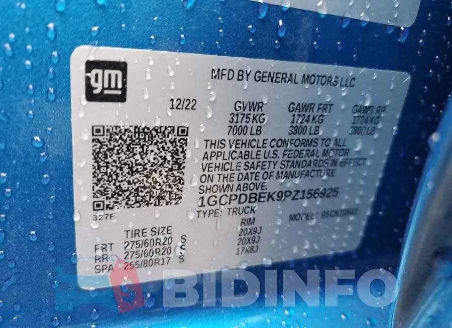 1GCPDBEK9PZ156925 Photo# 13
