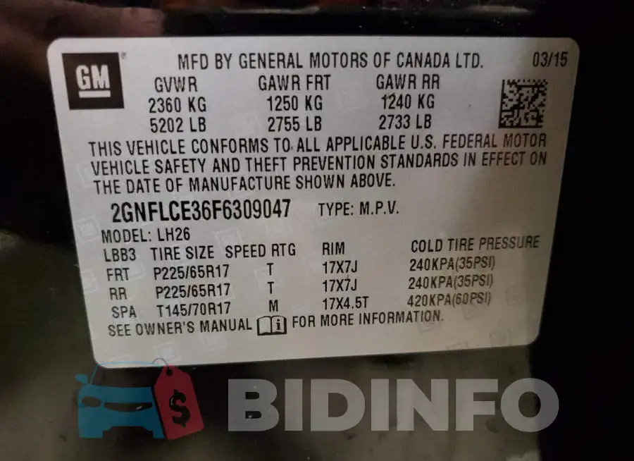 2GNFLCE36F6309047 Photo# 13