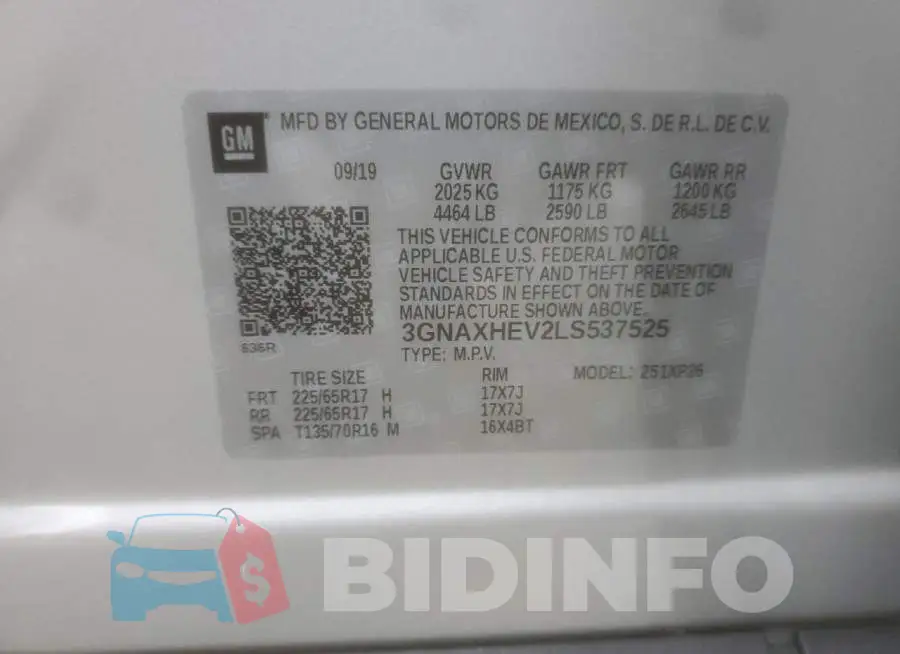 3GNAXHEV2LS537525 Photo# 13