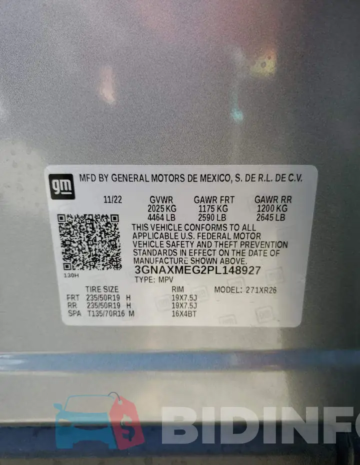 3GNAXMEG2PL148927 Photo# 13