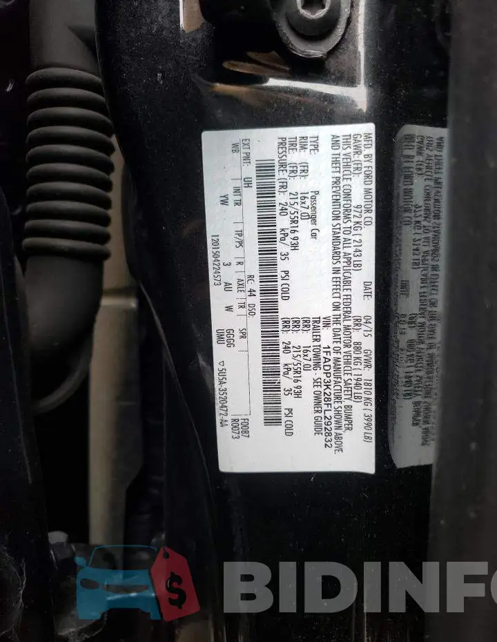 1FADP3K28FL292832 Photo# 12