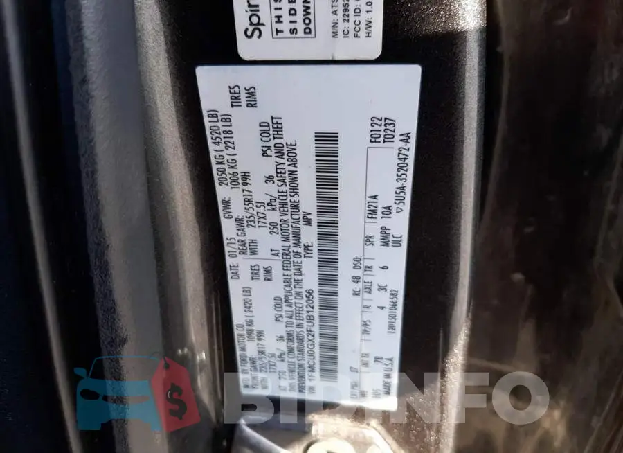 1FMCU0GX2FUB12056 Photo# 13