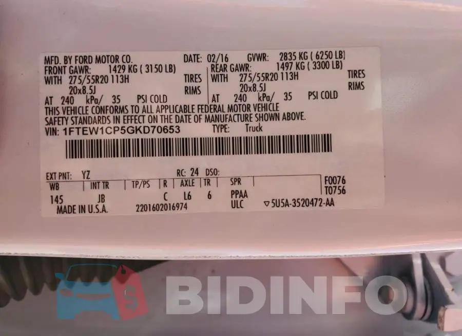 1FTEW1CP5GKD70653 Photo# 13