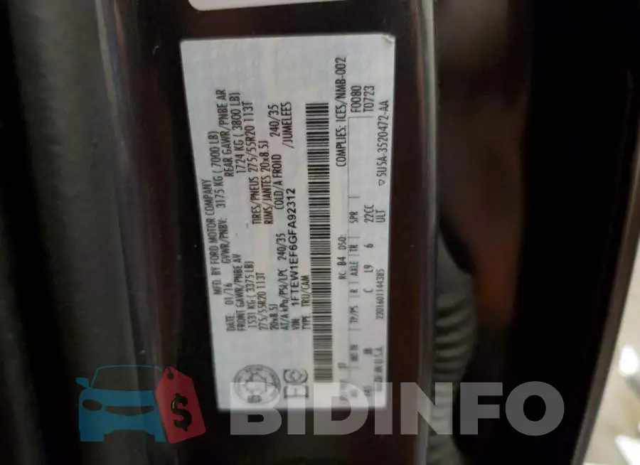 1FTEW1EF6GFA92312 Photo# 12