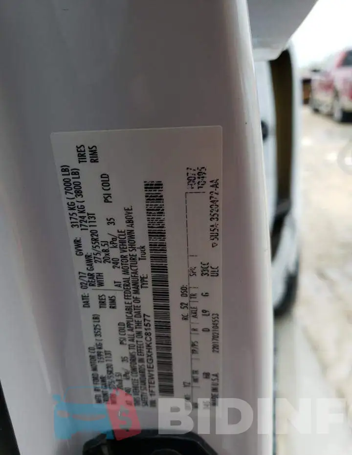 1FTEW1EGXHKC81577 Photo# 12
