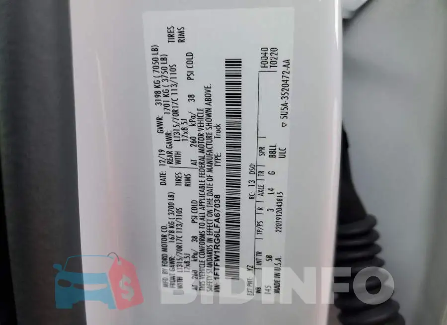 1FTFW1RG6LFA67038 Photo# 12