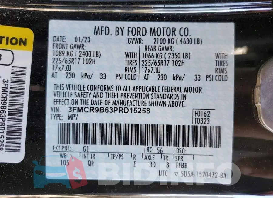 3FMCR9B63PRD15258 Photo# 14