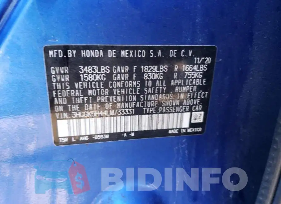 3HGGK5H44LM733331 Photo# 12