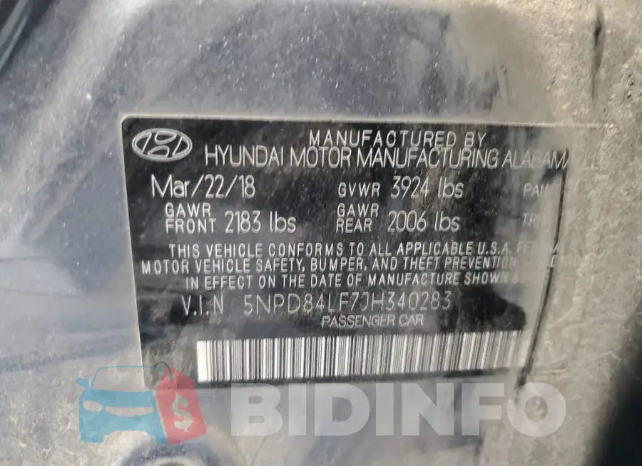 5NPD84LF7JH340283 Photo# 13